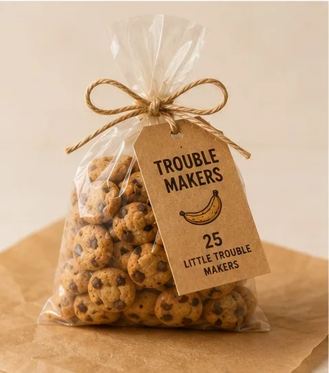 Little Trouble: 25 quarter-sized cookies in their bag