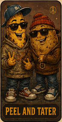 Trading card: Peel and Tater
