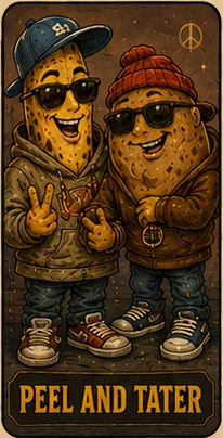 Trading card: Peel and Tater